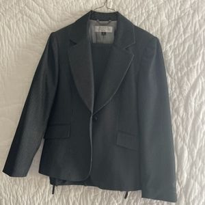 Tahari charcoal pin stripe suit